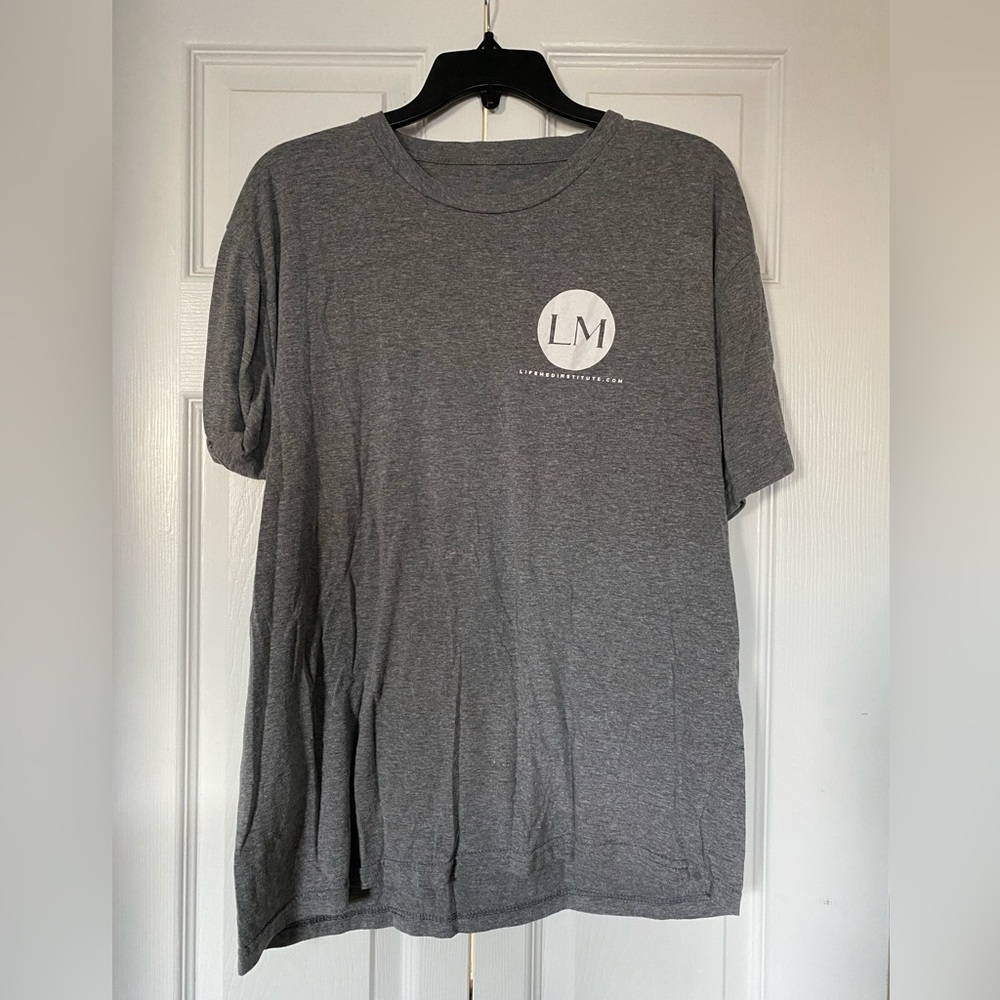 Life Med Institute Unisex Heather Gray Cotton T Shirt